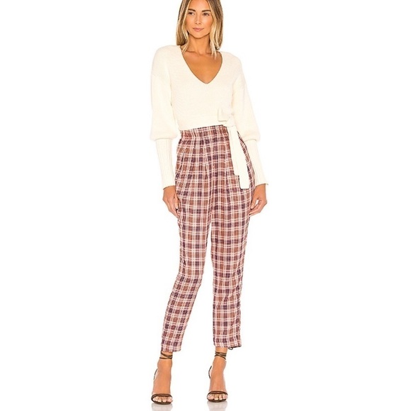 Majorelle Naples Plaid‎ High Waisted Pant Medium - Picture 1 of 11